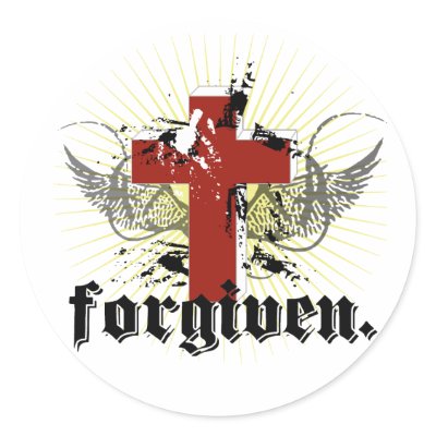 forgiven round stickers by Christianity