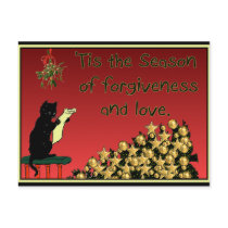 forgiveness and love Christmas postcard by Cat_Lover_Boutique forgiveness and love Christmas postcard