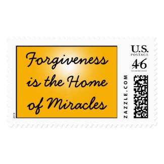 Forgiveness is the Home of Miracles stamp
