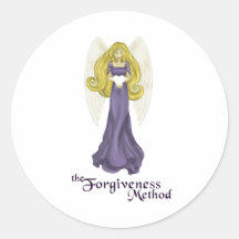 Forgiveness Method Angel Round Sticker