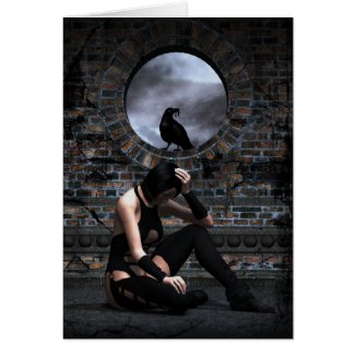 Forgotten Soul Gothic Art Greeting Card card