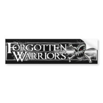 Forgotten Warriors Bumper Sticker bumper stickers by merccity Forgotten Warriors Bumper Sticker bumper stickers