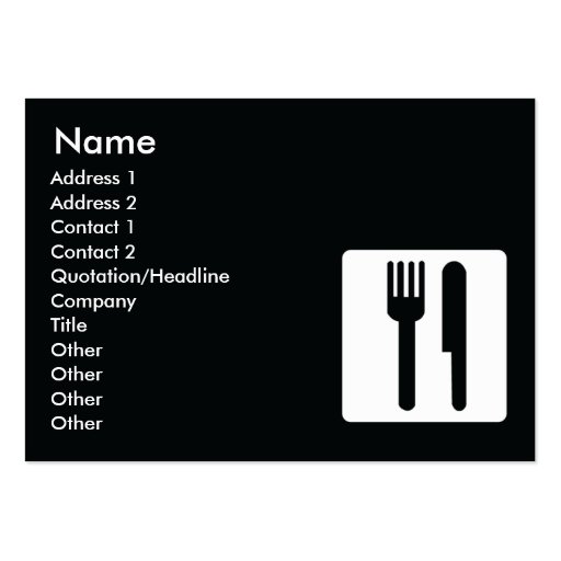 Fork and Knife - Chubby Business Card Templates