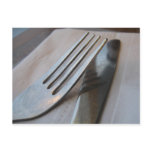 Fork and Knife Close-Up Postcard