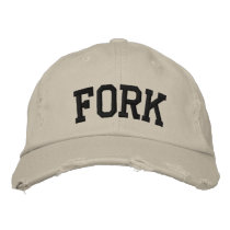 Fork Embroidered Hat embroidered hats by cityshirts Fork Embroidered Hat embroidered hats