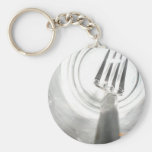 fork in glass key chain