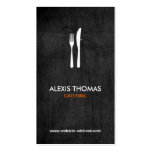 Fork & Knife Logo for Catering, Chef, Restaurant Business Card Template