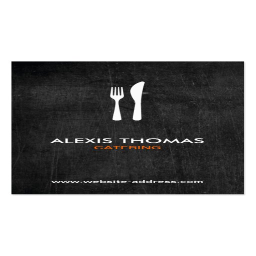 Fork & Knife Logo for Catering, Chef, Restaurant Business Card ...
