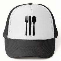 fork knife spoon icon trucker hats
