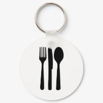 fork knife spoon icon keychains