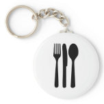 fork knife spoon icon key chain