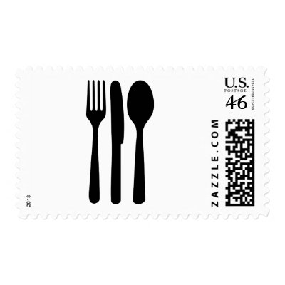 fork knife spoon icon stamp by Tomaniac