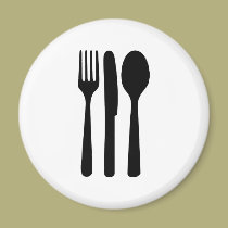 fork knife spoon icon magnets