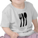 fork knife spoon icon t-shirts