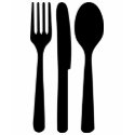 fork knife spoon icon t-shirts
