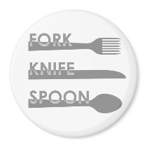 Fork, Knife, Spoon magnets by ElectricPopSpot Fork, Knife, Spoon magnets