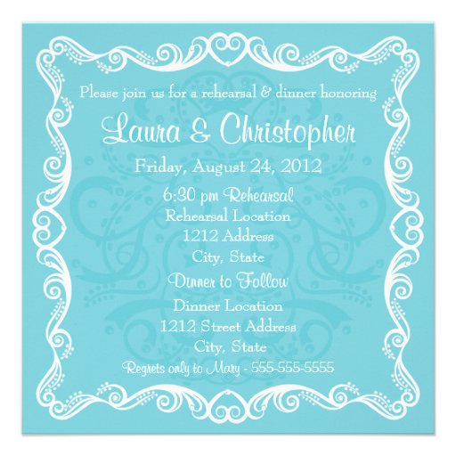 Fork Spoon Knife Rehearsal Dinner Invitation