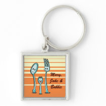 Fork + Spoon= Spork Keychains