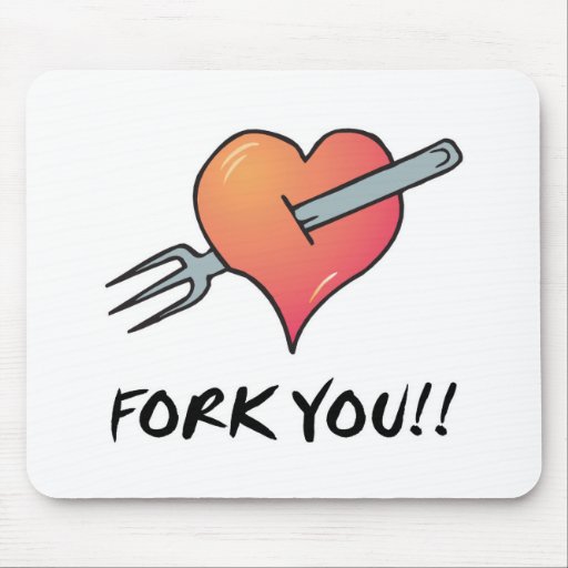 fork you mouse mat