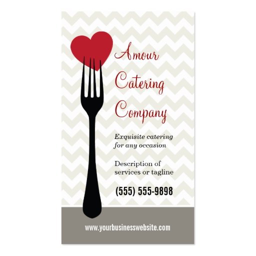 Forked Heart Restaurant/Catering Business Card (front side)