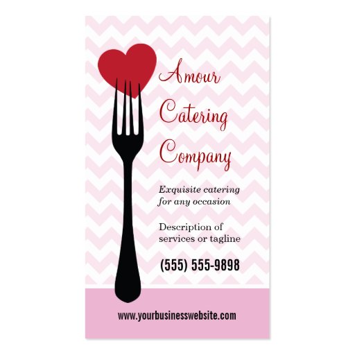 Forked Heart Restaurant/Catering Business Card (front side)