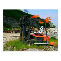 Forklift Scrap Metal Sculpture Postcards