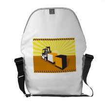 Forklift Truck Materials Handling Retro Commuter Bag