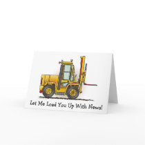 Forklift Truck Note Card