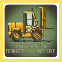 Forklift Truck Operator Quote Poster posters