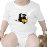 forklift truck retro baby bodysuits