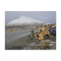Forklift with Parking Issues in Dutch Harbor Post Cards
