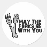 Forks Be With You Stickers
