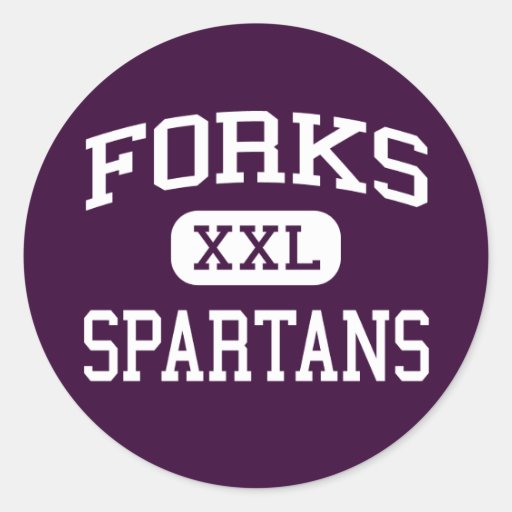 Forks Spartans High School Forks Washington Classic Round Sticker