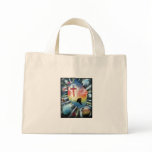 Forlorn Figure Colorful Universe Cross Canvas Bags