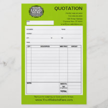 Form - Business Quotation or Invoice Custom Flyer