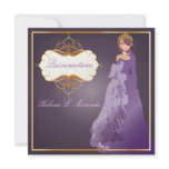 Forma Quinceañera/plum Personalized Announcement