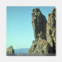 Formación de roca del Mar Negro, Crimea, Rusia Imanes