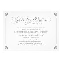 Formal 60th Anniversary Invitations
