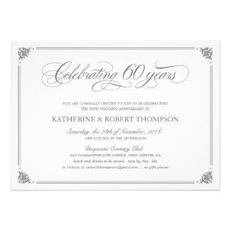 Formal 60th Anniversary Invitations