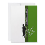 Formal "bachelor party" stag stylish personalized announcements