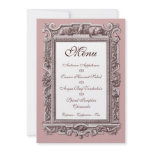 Formal Baroque 25th Anniversary Dinner Menu Personalized Announcement