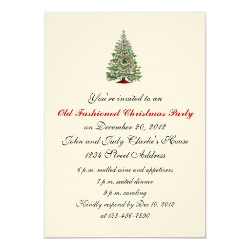 Formal Christmas Party Invitations Tree | Zazzle