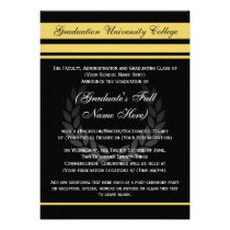 Formal College Graduation Announcements ~ Black