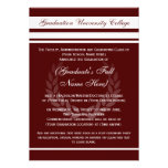 Formal College Graduation Announcements (Maroon) invitations