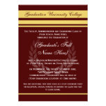 Formal College Graduation Announcements ~ Maroon invitations
