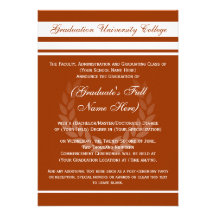 Formal College Graduation Announcements (Orange)