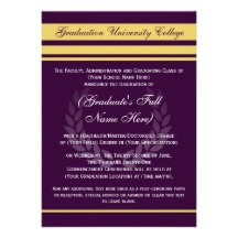 Formal College Graduation Announcements ~Purple