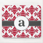 Formal Damask Monogram Mousepad