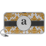 Formal Damask Monogram Travel Speaker