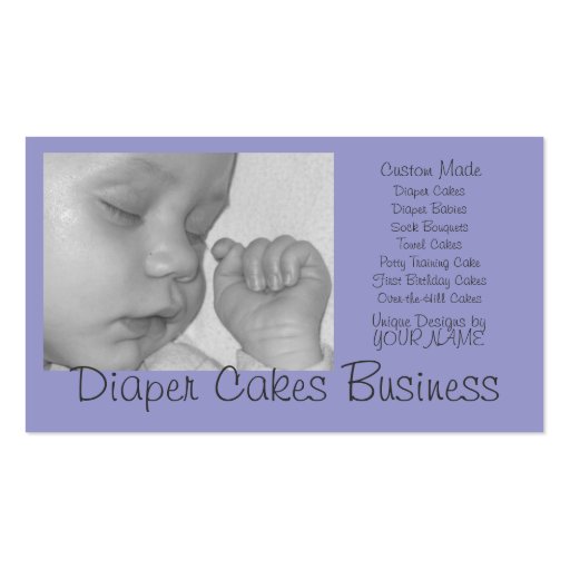 Formal Diaper Cakes Business Card (back side)
